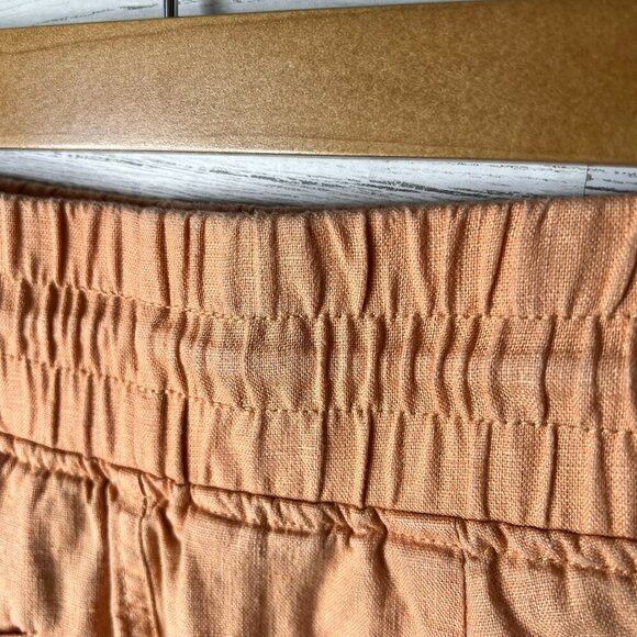 Athleta Shorts Womens Size 4 Peach Cabo 100% Linen Breathable Lightweight - Picture 14 of 16